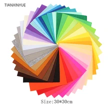 TIANXINYUE 40 шт./лот 30 см* 30 см Ткань смешанных цветов полиэстер Нетканая войлочная ткань для творчества для цветов и игрушек животных
