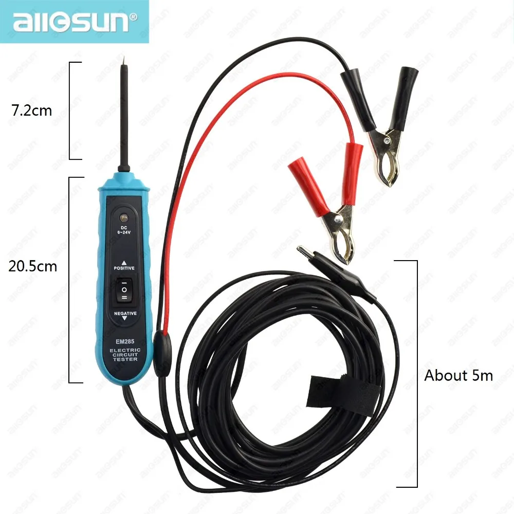 Herramientas del sistema eléctrico del coche del probador del circuito eléctrico de automoción para la lámpara del cable de voltaje de continuidad probador corto y abierto todo el sol EM285