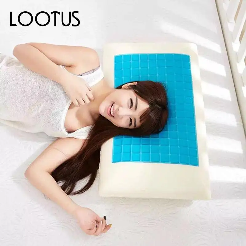 

Memory Foam White Pillow Cooling Gel Washable Sleep Cervical Vertebra Protect
