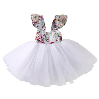 

Christmas Fancy Kids Baby Girls Clothing Floral Dress Party Ball Gown Formal Flower Cute Girl Dresses