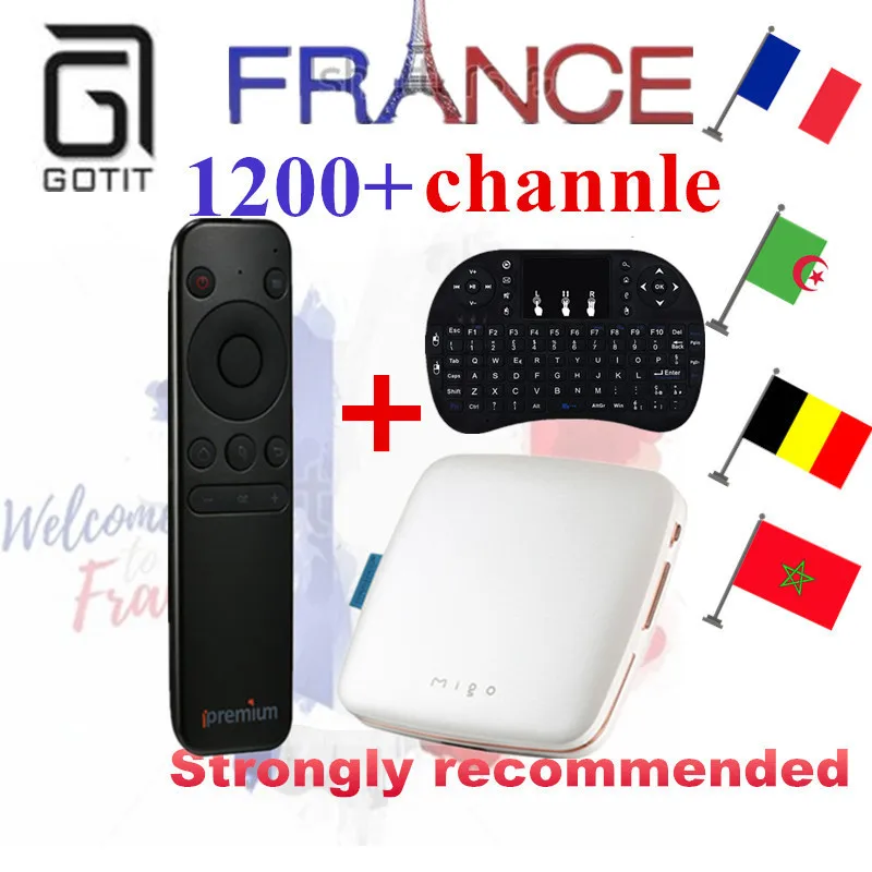 

French IPTV Ipremium Migo Mini Android 5.1 Smart TV Box+ 1000+ NEOTV IPTV Europe Arabic Spain Tunisia Morocco IPTV Set Top Box