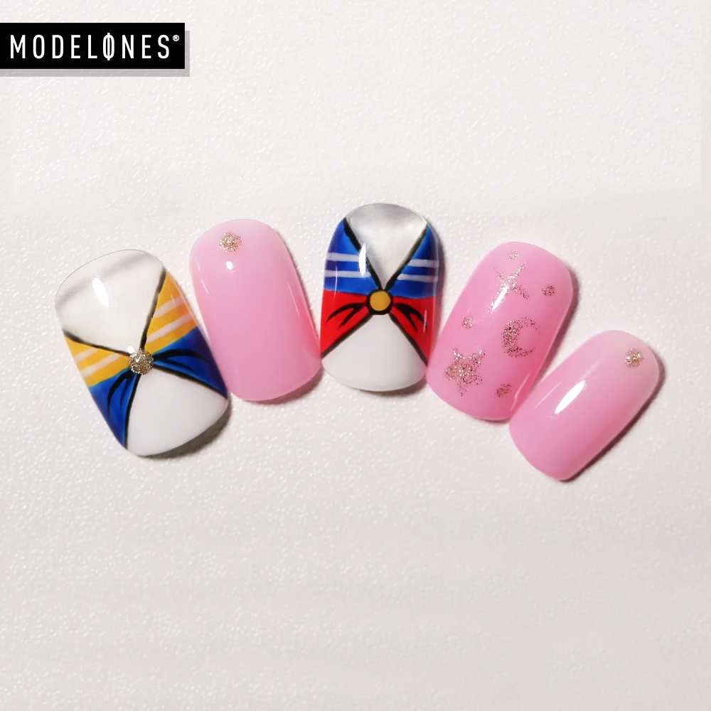 Modelones одноцветная живопись УФ-гель для ногтей DIY Дизайн ногтей рисунок шаблон светодиодный гель лак для ногтей Блестящий Блеск Гибридный лак