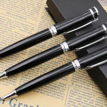 3035 черная шариковая ручка серебряный зажим