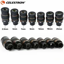 Окуляр Celestron X-CEL LX 2,3 мм 5 мм 7 мм 9 мм 12 мм 18 мм 25 мм широкоугольный телескоп 60 градусов планетарный окуляр туманности 1,25"