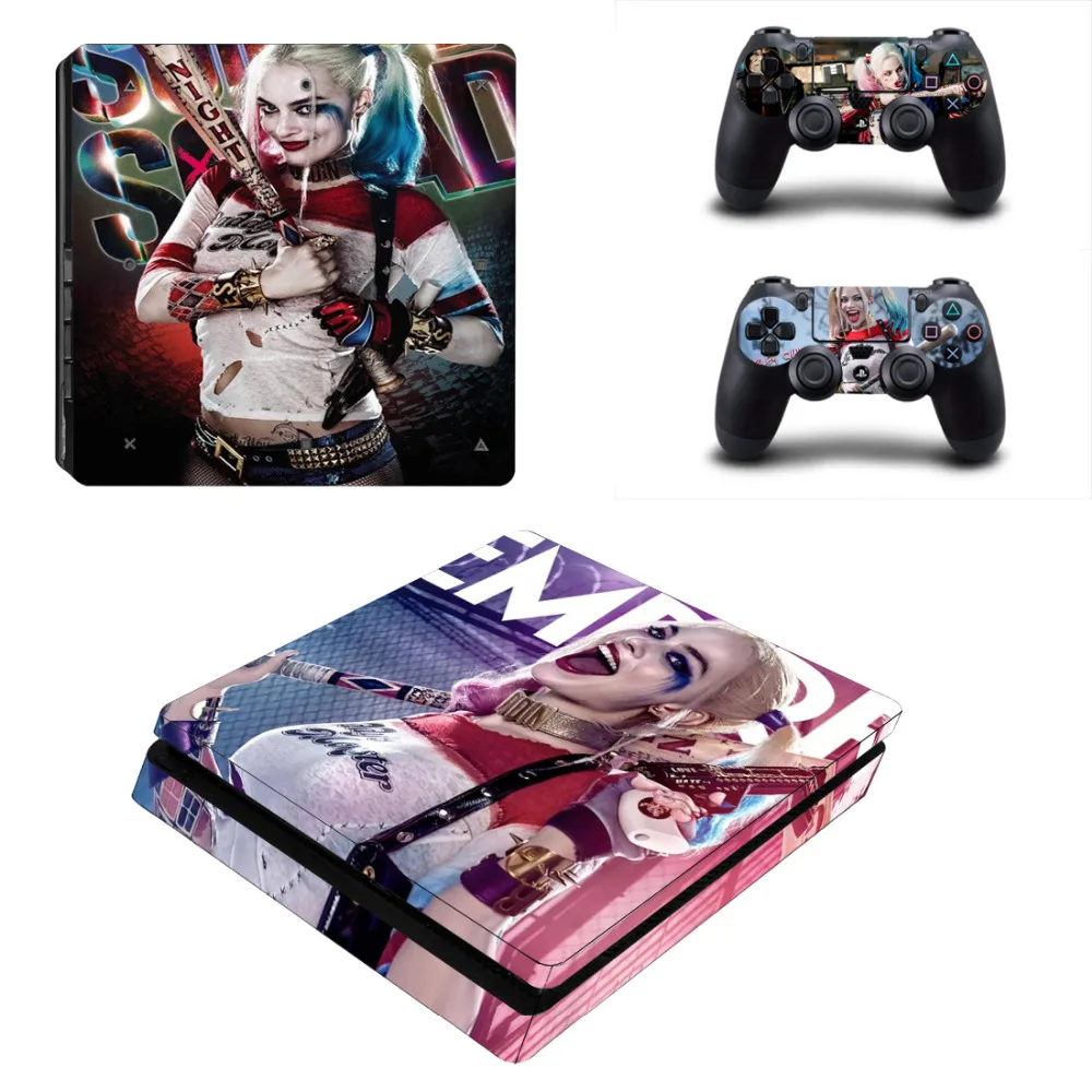 

Suicide Squad Harley Quinn PS4 Slim Skin Sticker Decal for PlayStation 4 Console and 2 Controllers PS4 Slim Skins Sticker Vinyl