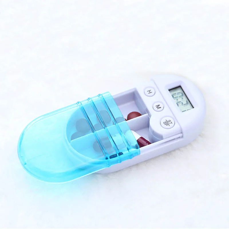 

Good Healthy Portable Grid Intelligent Electronic Timing Pill Case Alarm Timer Pills Reminder Storage Box