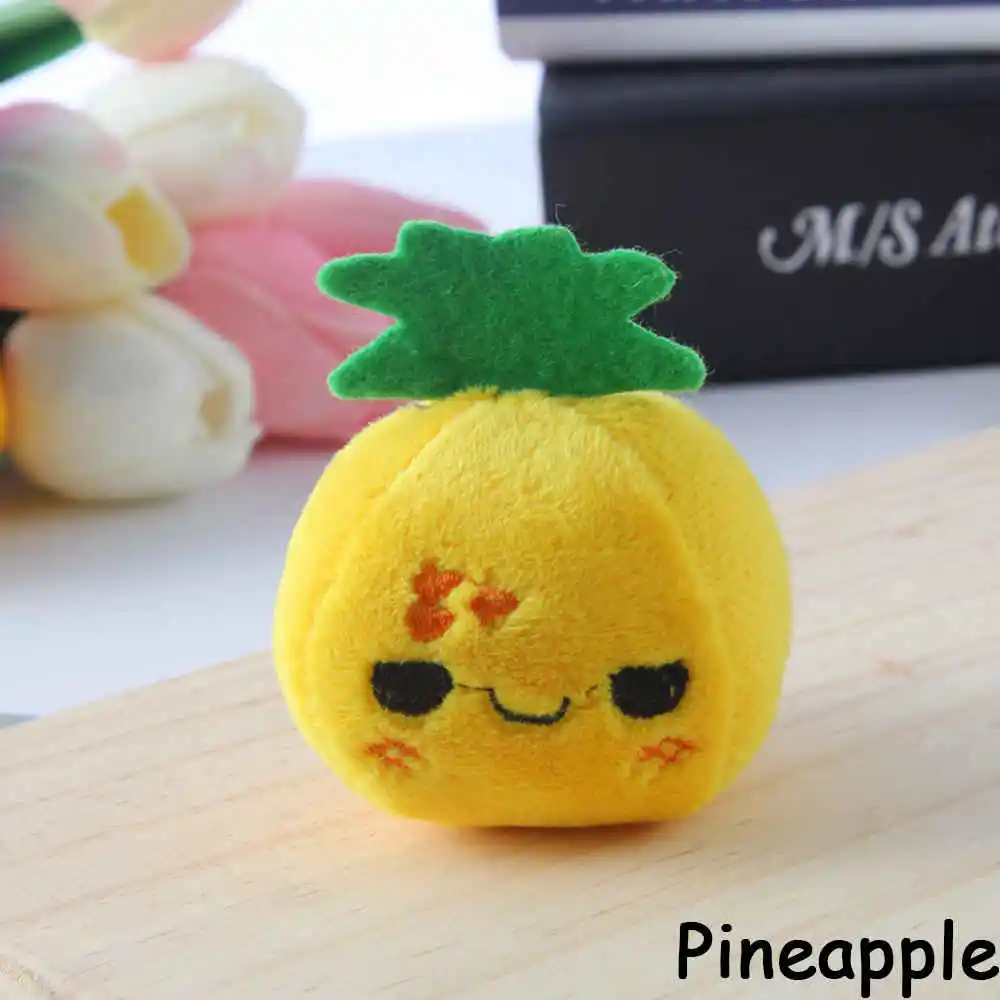 5~ 13 см мини-подвеска для детской колыбели милые фрукты овощи лучшие детские развивающие игрушки мягкие плюшевые игрушки куклы - Цвет: pineapple