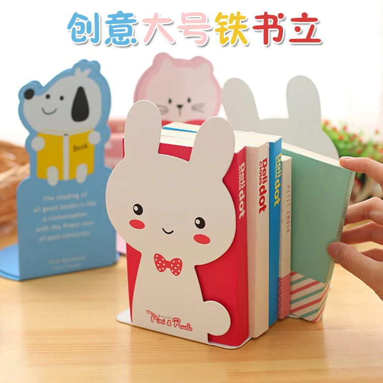 Iron shelves books students read Stationery Desktop Storage bag metal