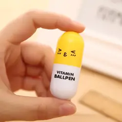 Симпатичное выражение pill телескопическая ручка шариковая ручка ручки с персонажами мультфильмов pill Office & школьные письменные