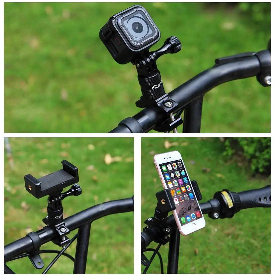 PULUZ 360 градусов вращения Алюминий велосипедный адаптер для руля крепление с винтом для GoPro HERO6/5/4/3+/3/2/1 Session5/4, Xi
