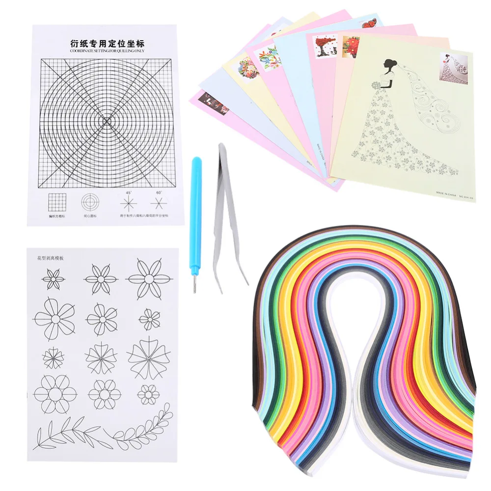 6 в 1 DIY Quilled создание крафт-бумага инструменты для квиллинга набор Скрапбукинг коллекции для вечерние украшения