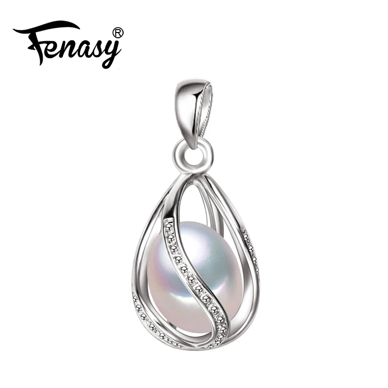 

FENASY necklaces & pendants,natural Pearl Necklace for women,fashion style 925 Silver Necklace Pendant,pearl cages Fine Jewelry