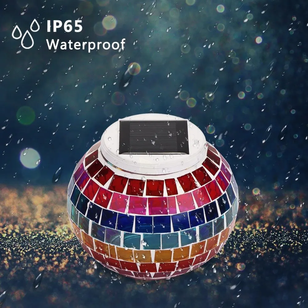 Solar Powered Mosaic Glass Ball Light 5