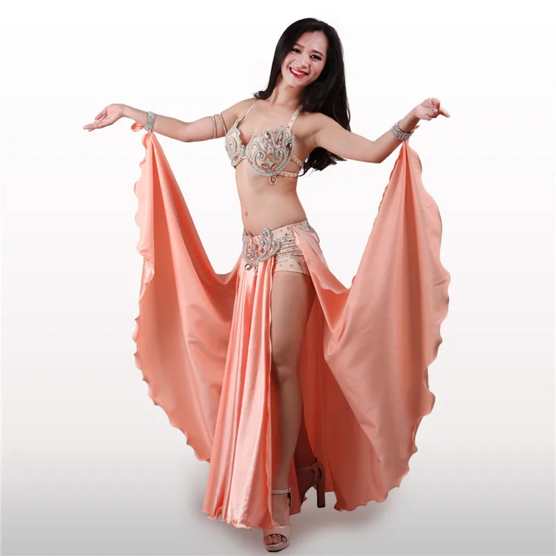 YiiJee Donna Danza del Ventre Vestito Set Abbigliamento del Danza Belly Dance Costume 