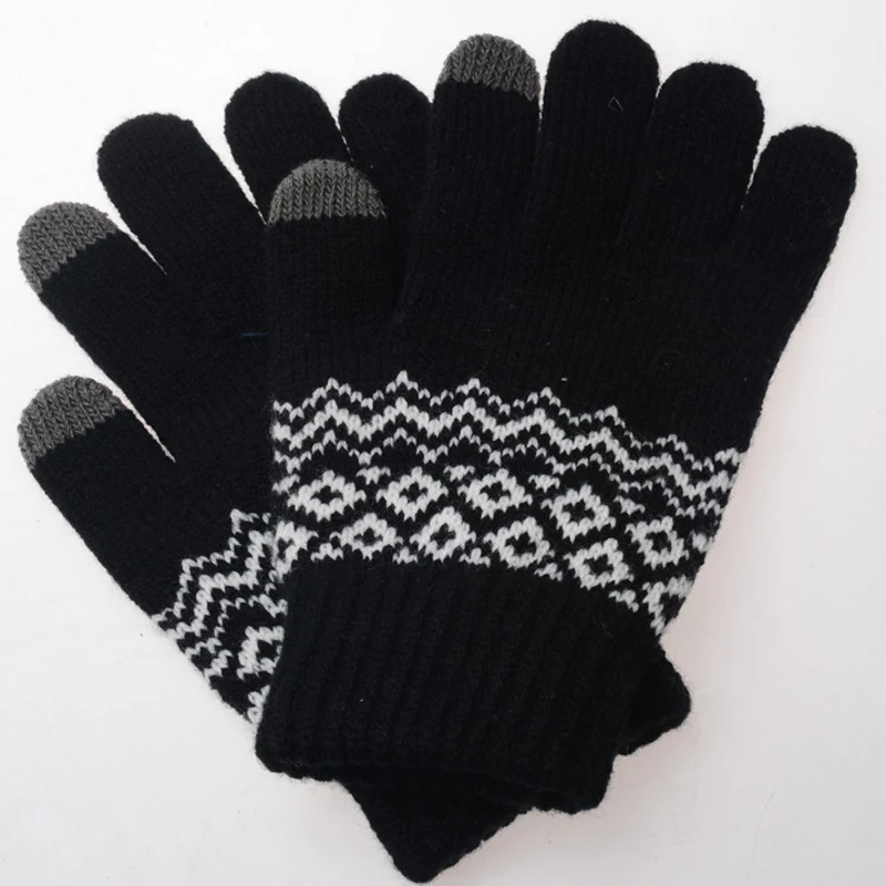 Модные 7 стилей, зимние перчатки для девочек, перчатки с сенсорным экраном, вязаные варежки, вязаные варежки, зимние теплые перчатки для женщин из толстой пашмины