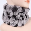 2025 Hot Sell Women Good Elastic Real Fur Scarf Lady Knitted Rex Rabbit Fur Headbands Girls Natural Rex Rabbit Fur Ring Scarves 4