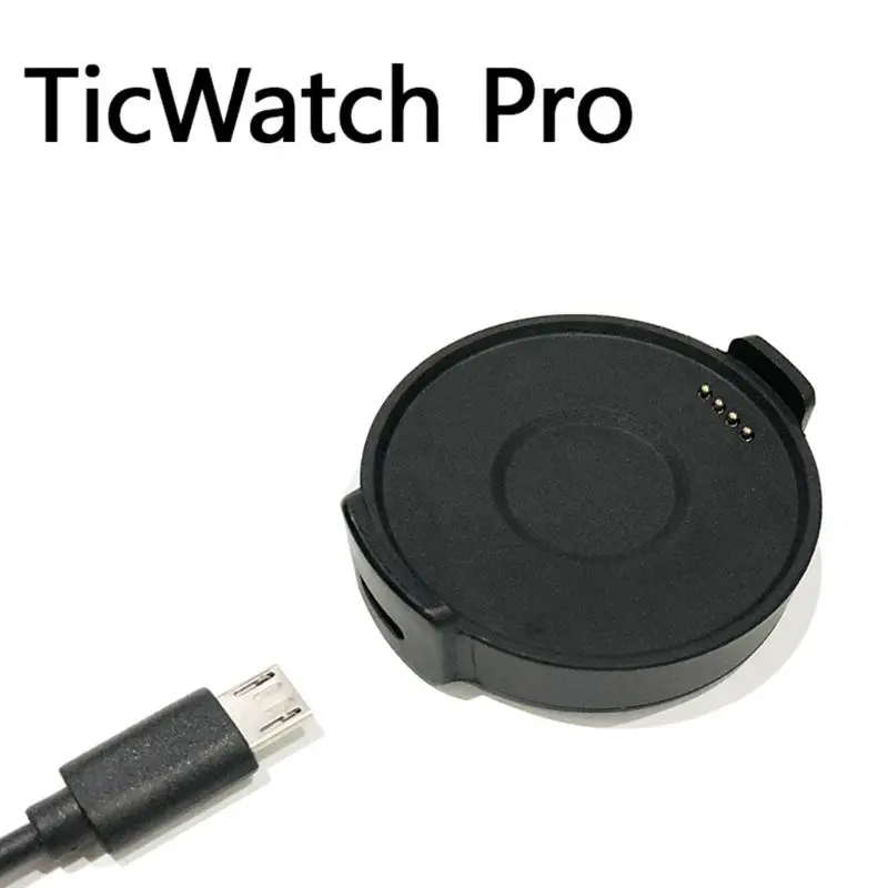 

Premium Charging Black USB Charger Dock Data Cable with Stong Magnetic Suction Design for TicWatch Pro Smart Watch Accessories