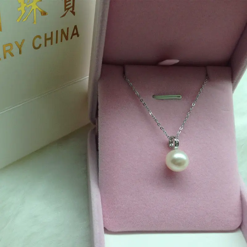

stunning 10-11mm genuine south seas white pearl necklace 18inch silver (9.13)