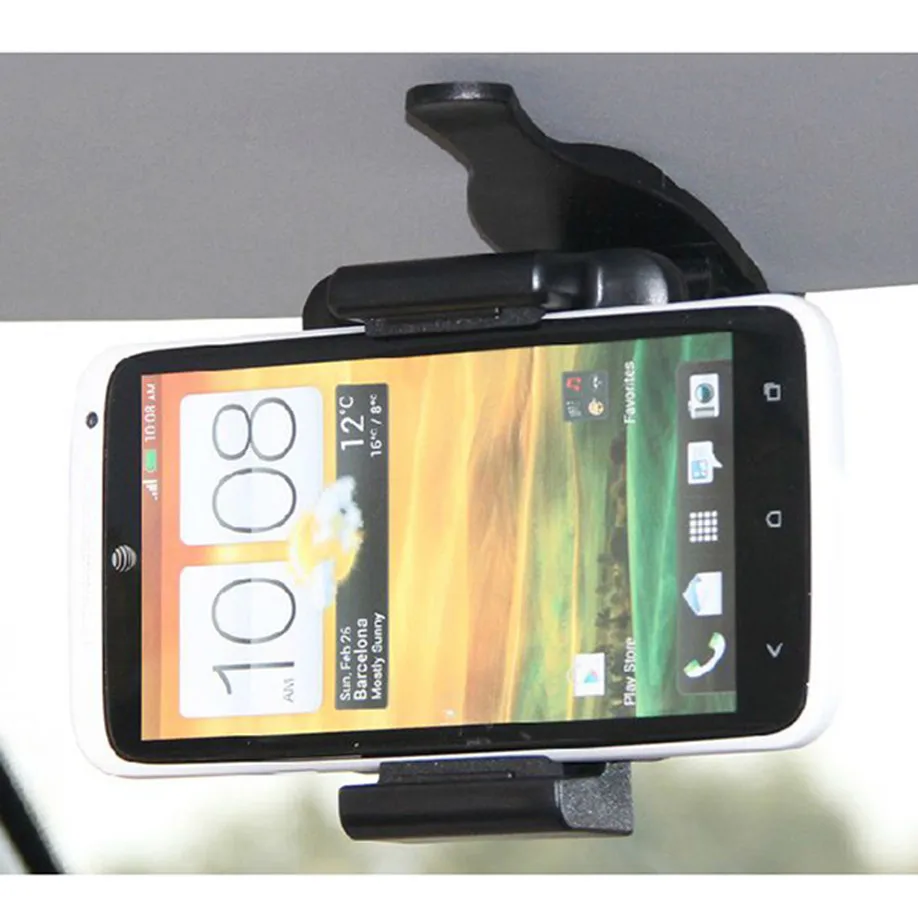 Car Sun Visor Phone Holder For Samsung GalaxyS4 S5 NOTE 3 iphone 5S 360