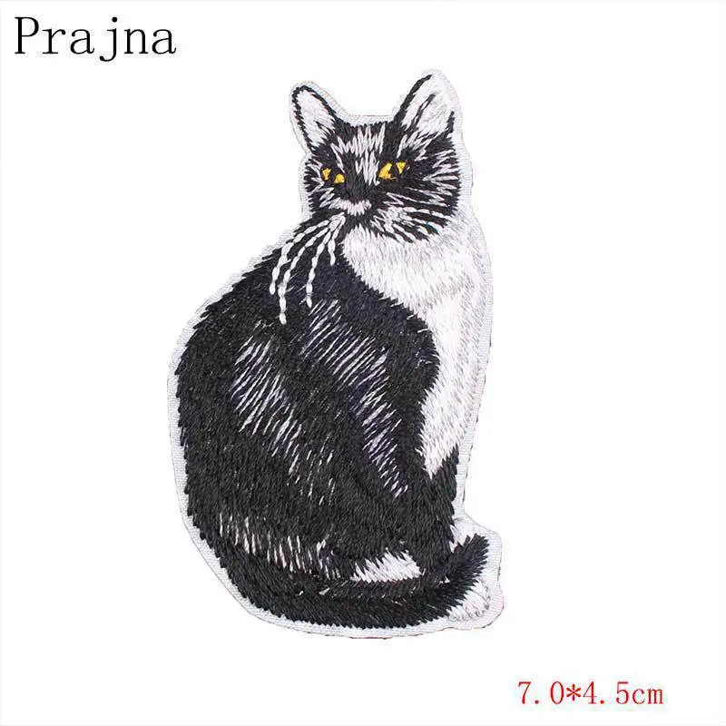 Prajna нашивки в форме животных, милая собака, кошка, вышивка, железные нашивки для одежды, сделай сам, единорог, Полоска, одежда для детей, Декор - Цвет: Небесно-голубой
