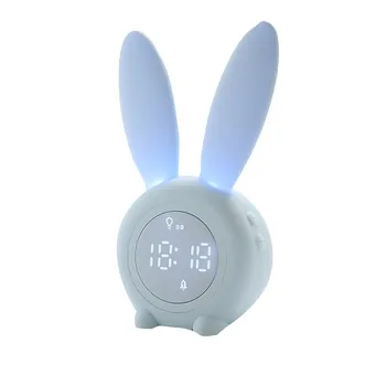 

Cute Rabbit Alarm Clock Creative Led Digital Snooze Cartoon Electronic Clock Travel Portable Child small clock Alarm Clock 6.27