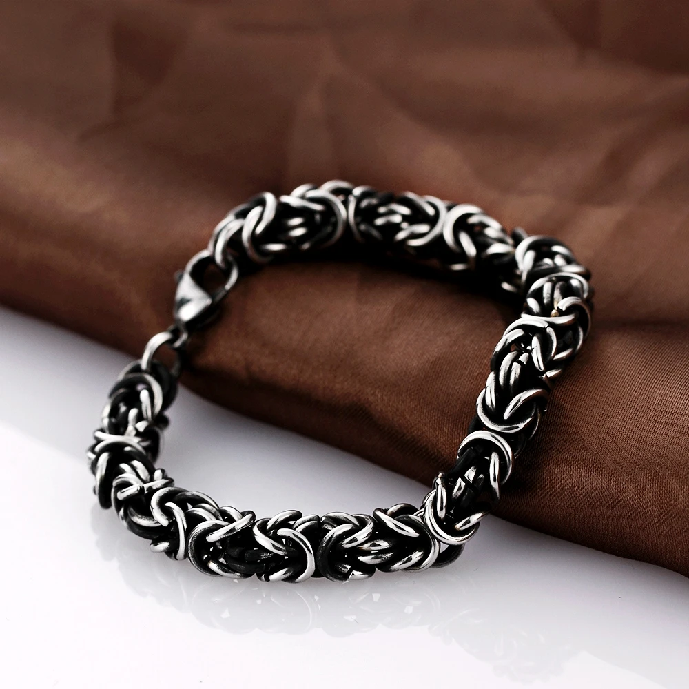 

New high-quality jewelry, 925 silver bracelet, fashion jewelry, ancient Maya foreign trade retro men's bracelet H027