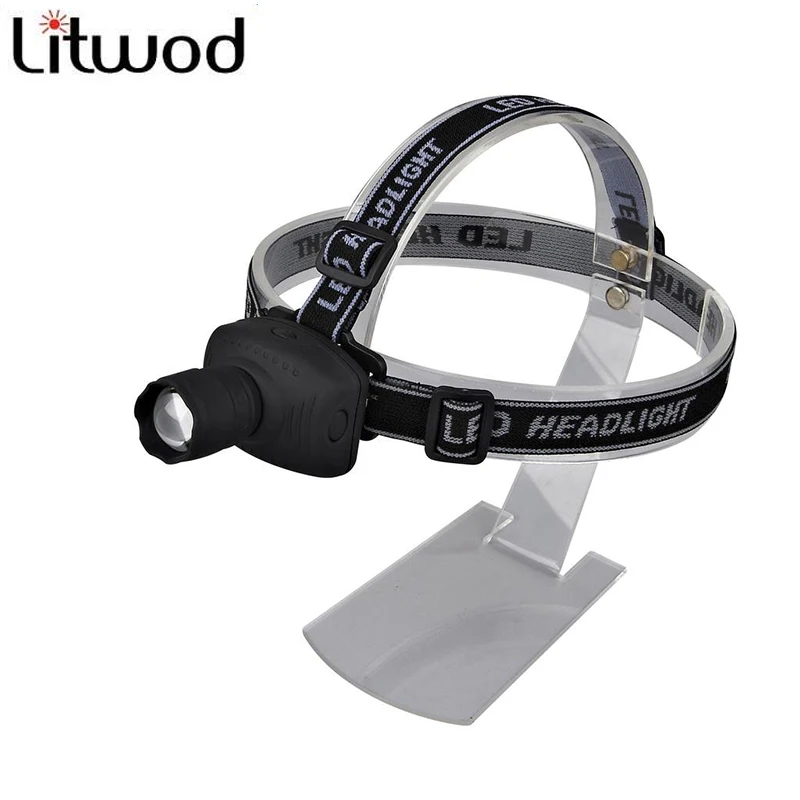 cheap litwod z30 Super Bright Mini LED Headlamp Flashlight Frontal Lantern Durable Zoomable Head Torch Light Bike Riding Lamp Hunting