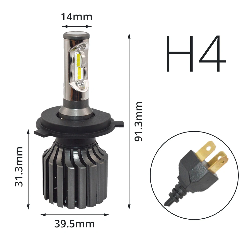 2X H7 H4 H8 H9 H11 HB3 HB4 9007 H3 H1 COB фара противотуманная Автомобильная Led 72 Вт 8000лм Hi-LO лампа дальнего ближнего света автомобильная лампа 6500 к DC 12 В