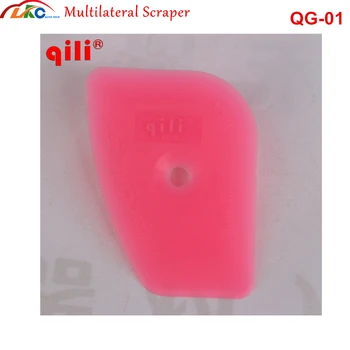 

10pcs/lot QILI QG-01 Pink Color Tint Scraper Tool Plastic Auto Window Film Installation Window Squeegee vinyl