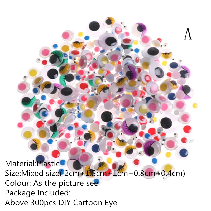 10/100/300 шт, для детей от 3 до 12 лет мм безопасности Изделия из пластика защитные глаза для плюшевый мишка мягкая игрушка кукла амигуруми аксессуары «сделай сам» - Цвет: A