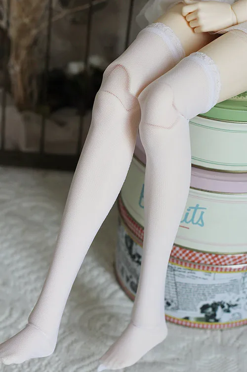 1/3 1/4 BJD куклы длинные чулки белые сетчатые бедра подходит для SD16 DD DY носки