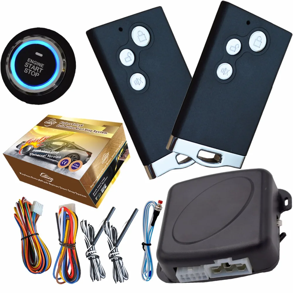 smart rfid pke passive car security alarm system with 2pcs smart key