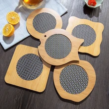 Изоляционный коврик кухонный бамбуковый деревянный коврик для стола Нескользящая подставка под тарелку креативный милый коврик для чашки