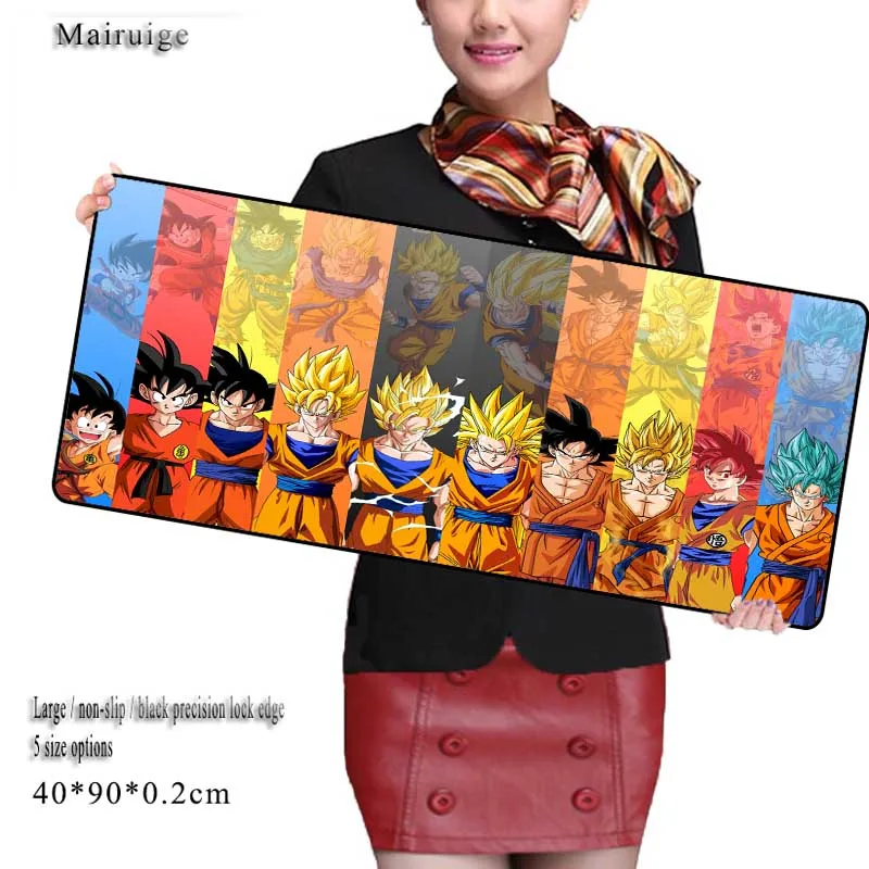  Mairuige Dragon Ball Z Large Gaming Mouse Pad Gamer Lock Edge Keyboard Mouse Mat Gaming Grande Mous