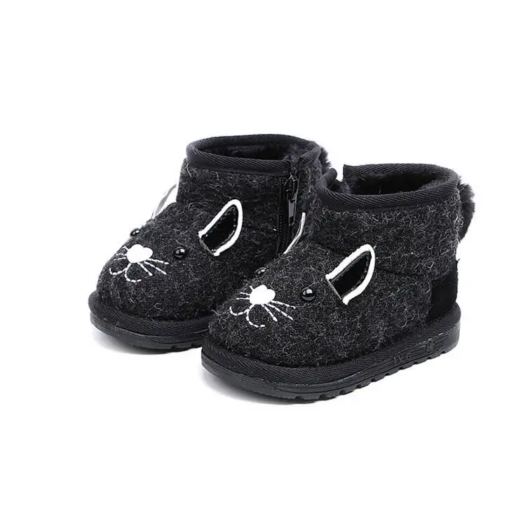

Girls Snow Boots Cute rabbit Cartoon Children Shoes Winter New Snow Boots Warm Cotton Thick Plush Girl Winter Shoes Boots Baby