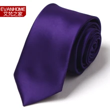 Высокое качество Новое поступление Узкие галстуки для мужчин Мода 7 см Тонкий Галстук Фиолетовый дизайнеры бренд шеи галстуки