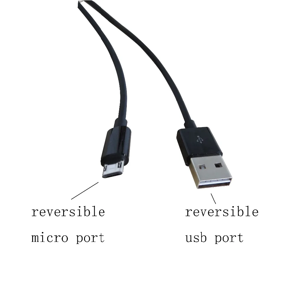 20 см двухсторонний Реверсивный кабель Micro USB для зарядки телефонов и планшетов