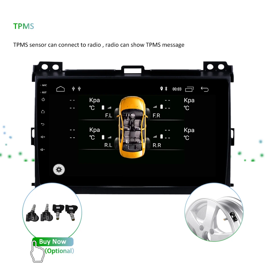 Flash Deal Android 9.0 DSP IPS 4G 64G Auto GPS Radio for Toyota LAND CRUISER Prado 120 Lexus GX470 2003-2009 Multimedia 2.5D Screen No DVD 26