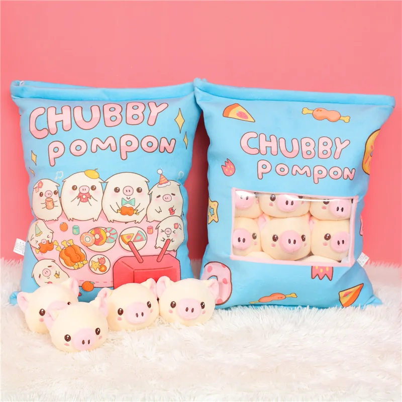 Плюшевая подушка Sumikko Gurashi, 8 шт., с рисунком поросенка, Cinnamoroll Melody, мягкая подушка, уголок, био, мультяшная кукла для детей