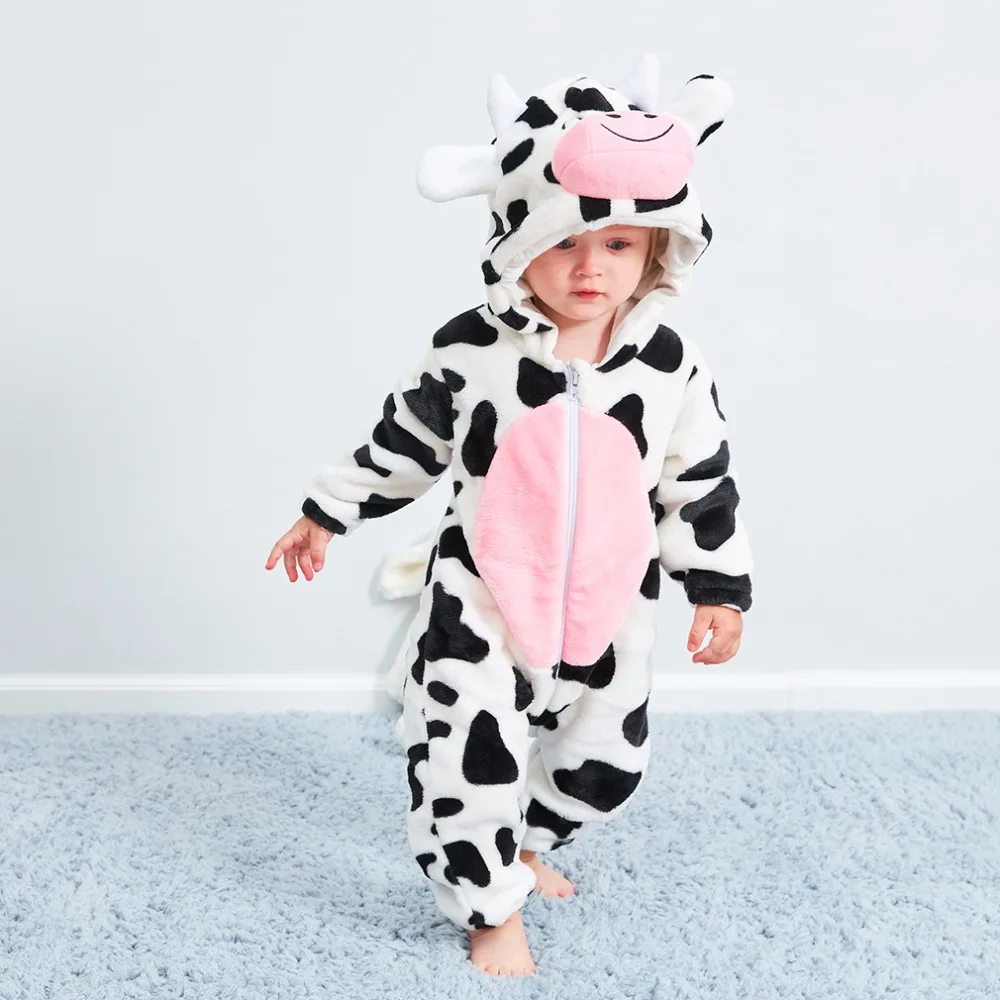 Guardapolvos del bebé leche de vaca bebé Niños Niñas Ropa de dibujos animados mono ropa bebe pijamas Invierno Caliente una pieza conjuntos para bebe Guardapolvos del bebé leche de vaca bebé Niños Niñas Ropa de dibujos animados mono ropa bebe pijamas Invierno Caliente una pieza conjuntos para bebe