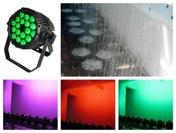 

4pcs/lot+flightcase,Waterproof LED par light 18x9W RGB 3in1 IP65 Stage Concert Decoration Wedding Disco DJ Bar outdoor lighting