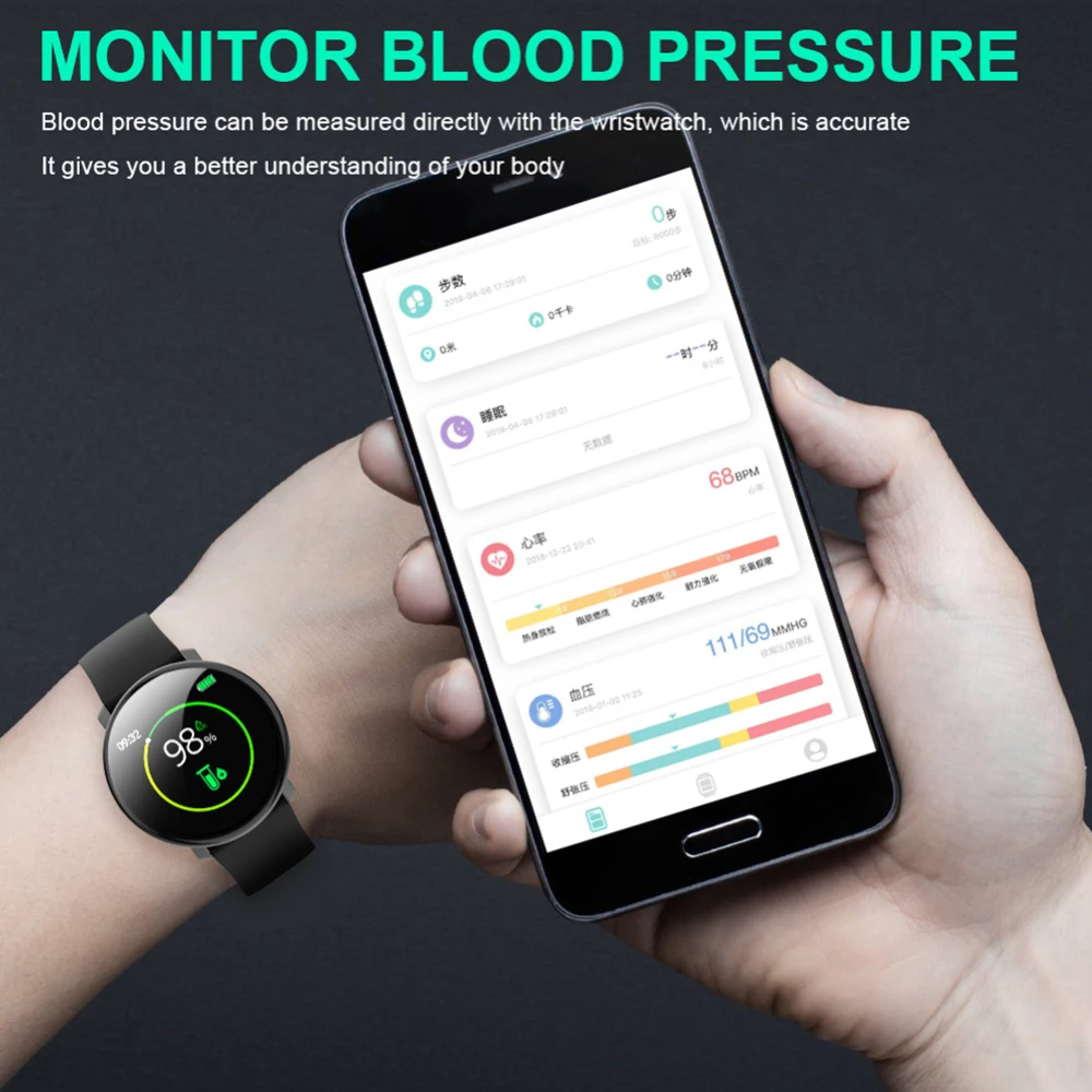 Новые многофункциональные смарт-часы для телефона Android IOS, длительное время ожидания, водонепроницаемые, пульсометр, кровяное давление, спортивные Смарт-часы