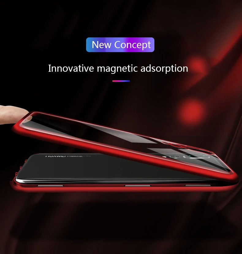 Чехол для телефона с магнитной адсорбцией для huawei mate 10 20 P30 P20 Lite Pro Honor 8X10 Lite Nova 3 3i для P Smart стекло металлические чехлы