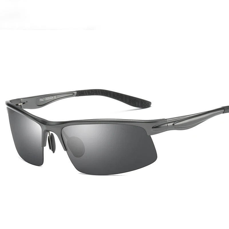 YSO солнцезащитные очки Для Мужчин Поляризованные UV400 алюминия и магния рамки HD солнцезащитные очки для вождения очки полуоправы ретро солнцезащитные очки аксессуар для Для мужчин 8580 - Цвет линз: Dark Gray-Black