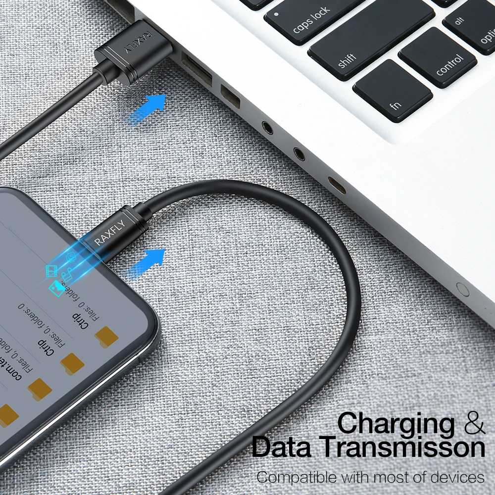 RAXFLY Micro USB Cable para Samsung para S3 S4 S5 S6 de carga rápida para Xiaomi Redmi nota 4X de carga de Cable de datos de sincronización de Cable USB
