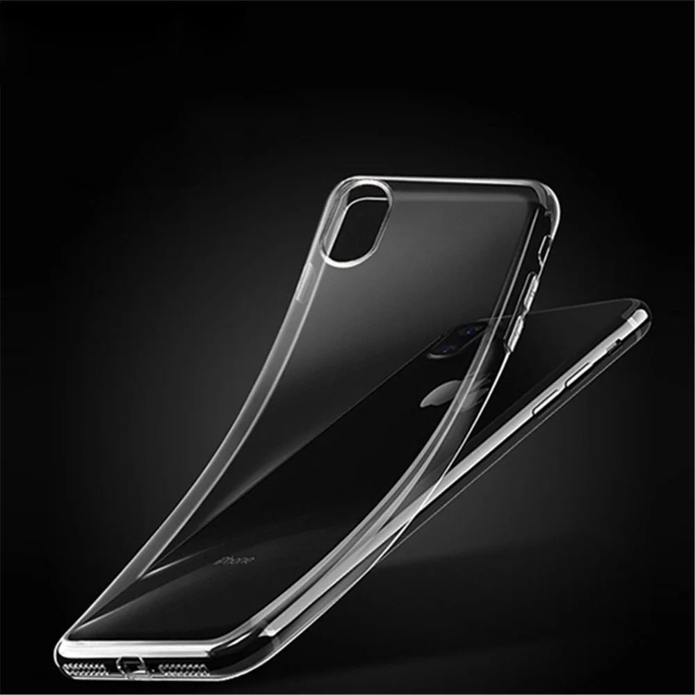 

2018 Phone Case For Iphone X 5 5s Se 6 6s 7 Plus 8 Luxury Ultra Thin Silica Gel Soft Transparent Phone Cases Back Cover Coque