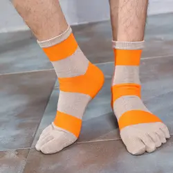 Осенние зимние мужские носки 5 пальцев носки Короткие хлопковые носки мужские 5 пальцев носки