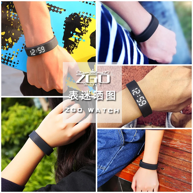 ZGO детские часы Мальчики Девочки водостойкие фитнес smartwatch спортивные светодио