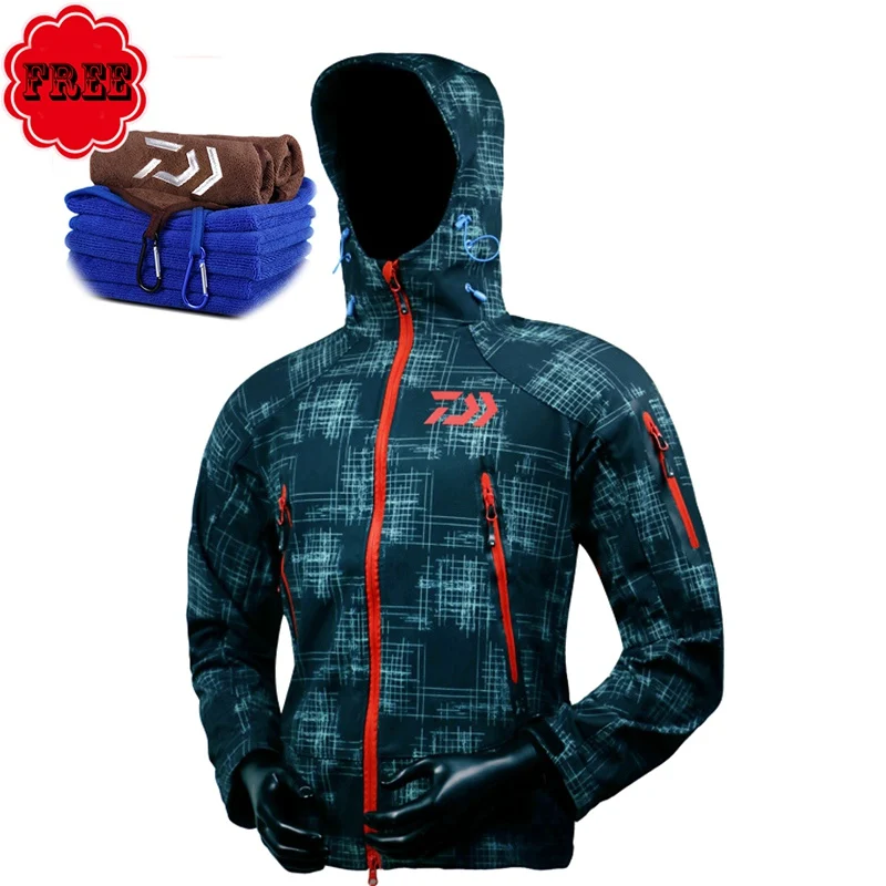 

Fishing Clothes Autumn And Winter Plus Velvet Coat Keep Warm Windproof Mountaineering Outdoors Jacket Fishing Clothing Free Gift