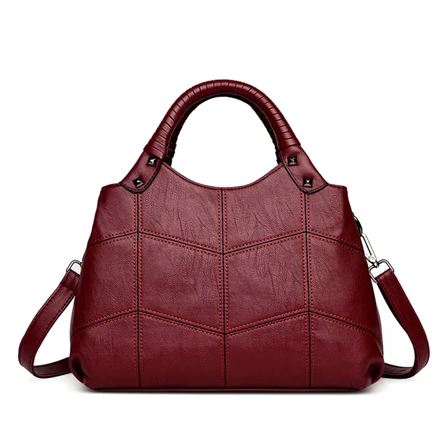 2018 Fashion Totes Patchwork Red Handbag Women Bag Designer Handbags